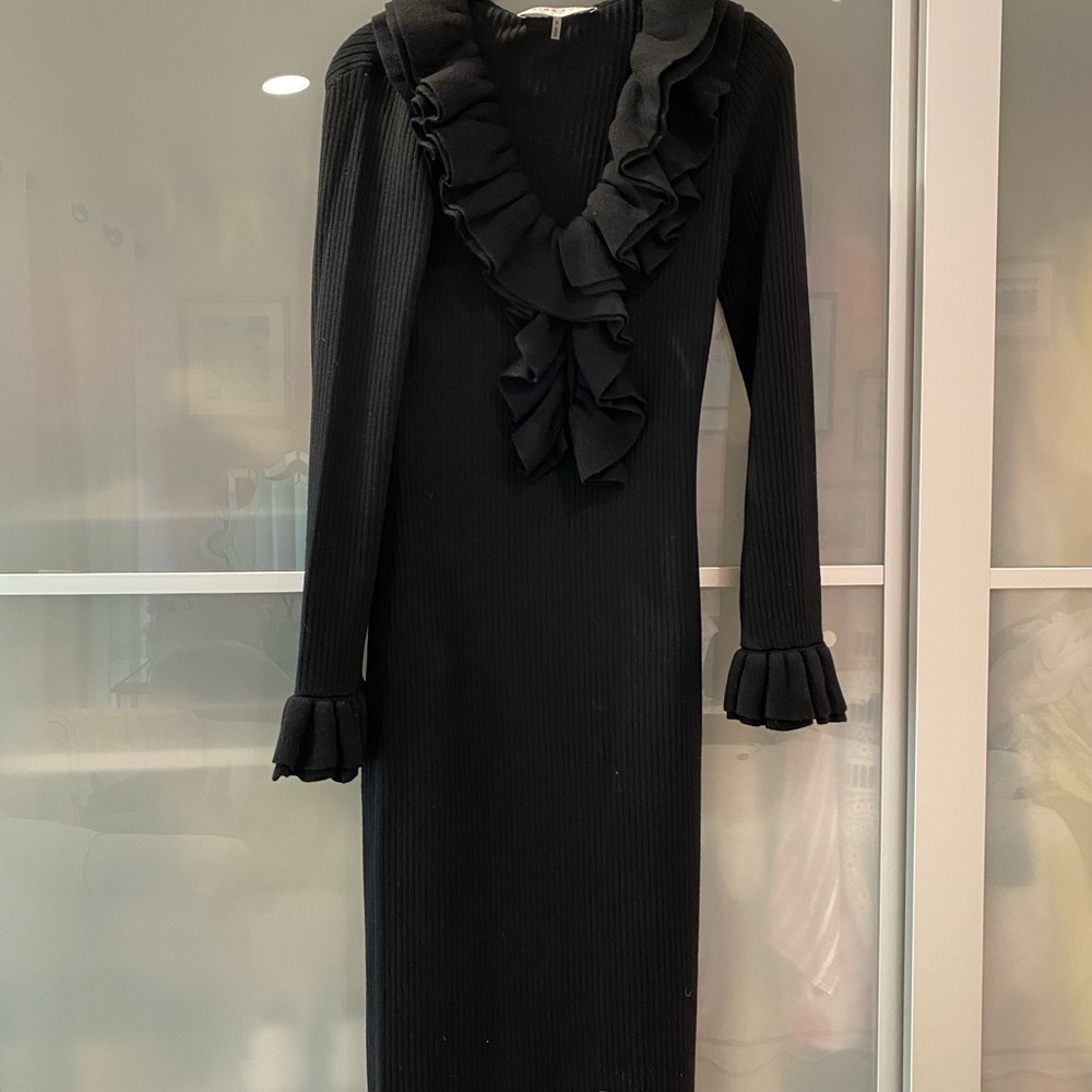 Trina Turk black knit dress